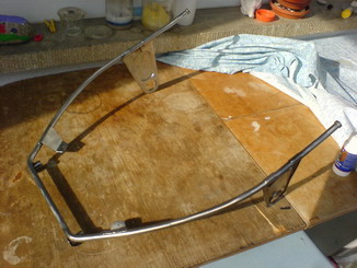 Sanded metal frame